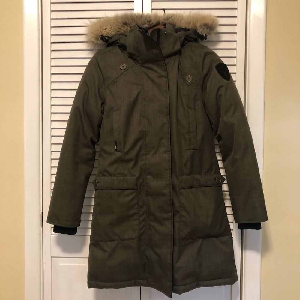 Nobis Merideth ladies Parka White Duck Down.
